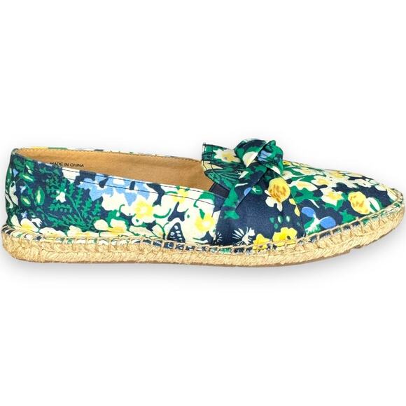 Talbot Izzy Knot Slip On Flat Espadrille Butterfly Garden Sateen Women's Size 8M - Picture 5 of 12